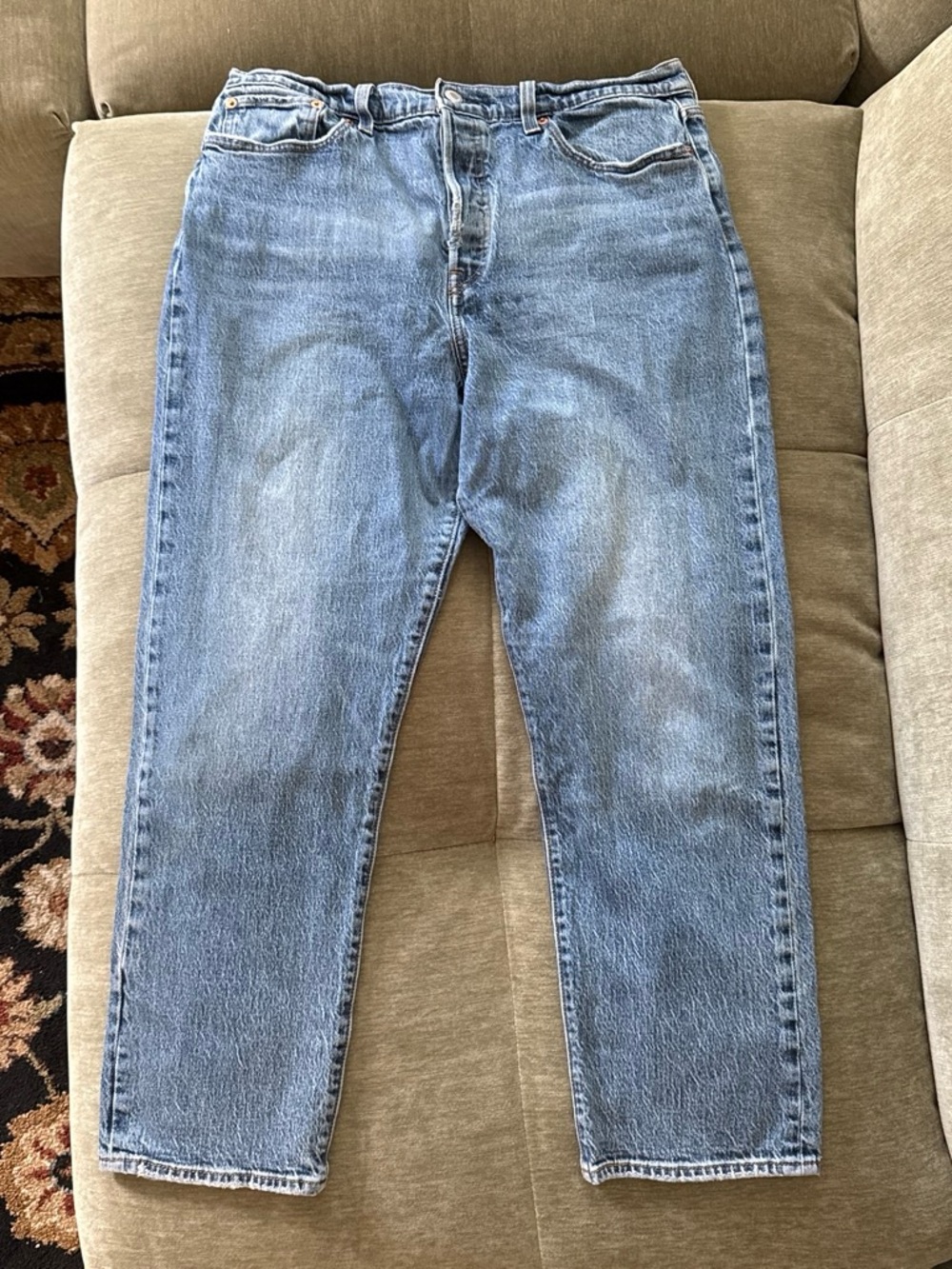Levi's Womenβs Wedgie Straight Jeans in Light Blue Wash